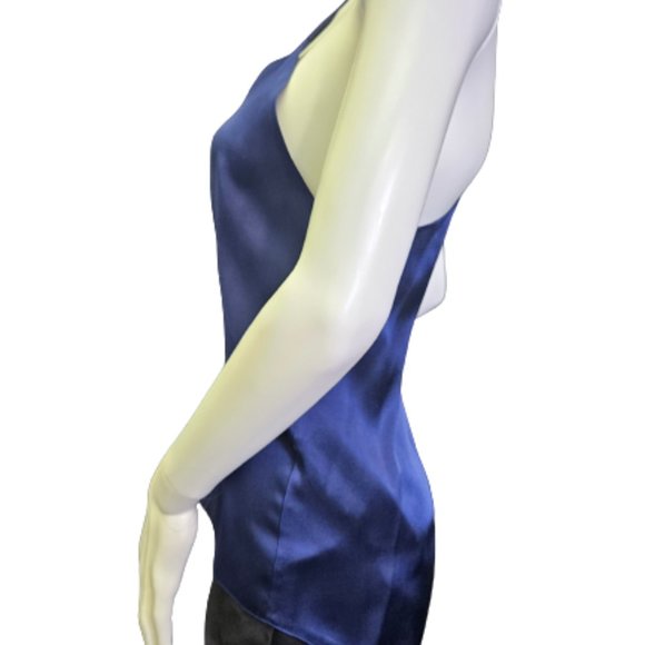 Size M Blue Silk Camisole - Picture 3 of 5